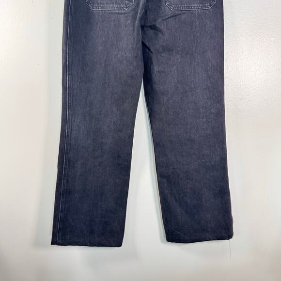 A.L.C. Hayden High Rise Seamed Wide Jeans Washed Black Cotton Womens Size 29 - Picture 8 of 10